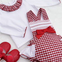 Load image into Gallery viewer, Baby Girl Checked Romper
