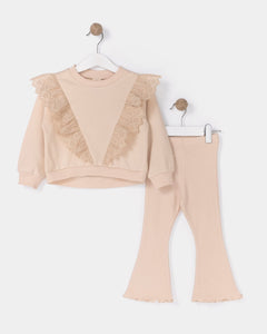 Girls Frilly Lace Loungeset