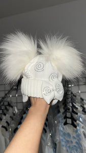 Pom Hat in White