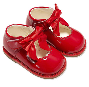 Red Bow Patent Shoes 3-10 (Infant Sizes)