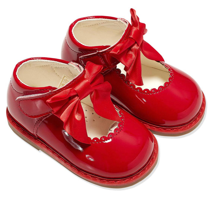 Red Bow Patent Shoes 3-10 (Infant Sizes)