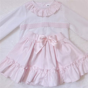 Baby Girls Cotton Blouse with Skirt