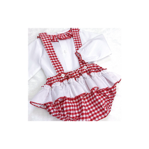 Baby Girl Checked Romper