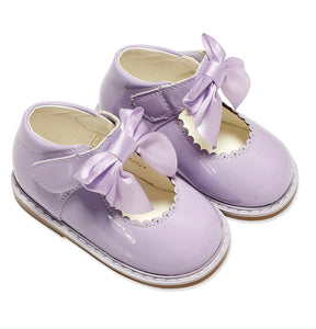 Lilac Bow Patent Shoes 3-10 (Infant Sizes)
