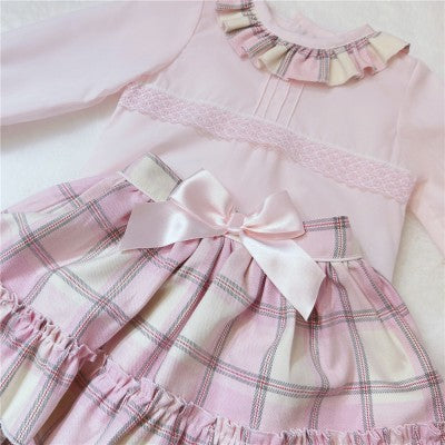 Baby Girls Cotton Blouse with Skirt