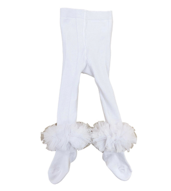 White Tutu Frill Tights 0-24M