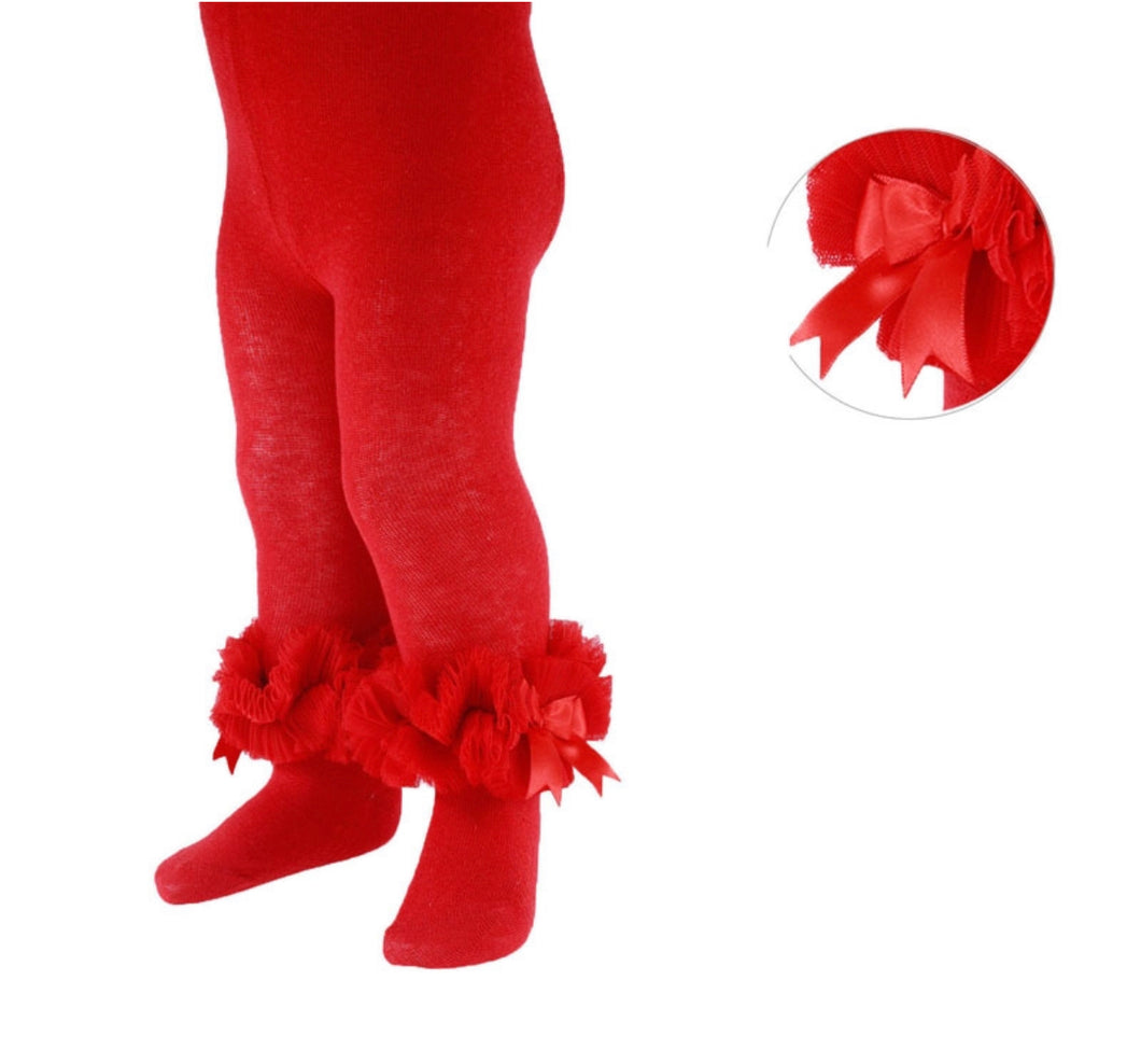 Red Organza Tights