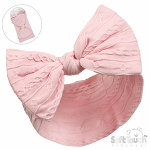 Pink Cable Bow Headband NB-12M