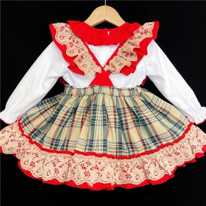Girls Tartan Dress with Blouse