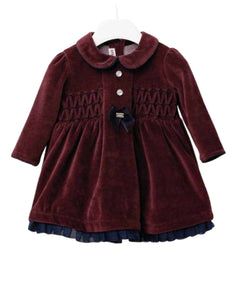 Burgundy Velour Dress