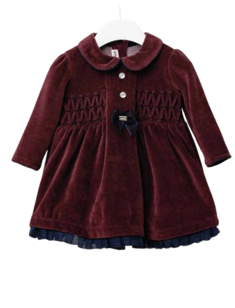 Burgundy Velour Dress