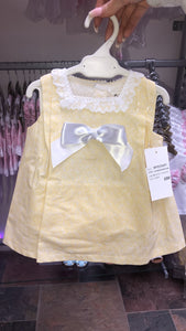 Yellow Girl Floral A Line with Bloomers