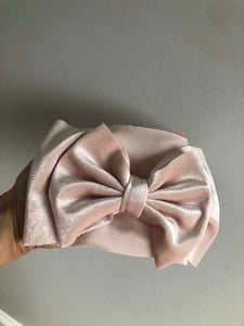 Pink Velour Large Headband - 0-18m