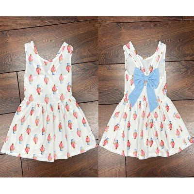 Cupcakes Bow Dress (1y-10y)