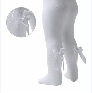 White Bow Tights