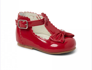 Red Bow Hard Sole Shoe (UK 4)
