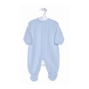 Dandelion Baby Blue Knitted Sleepsuit