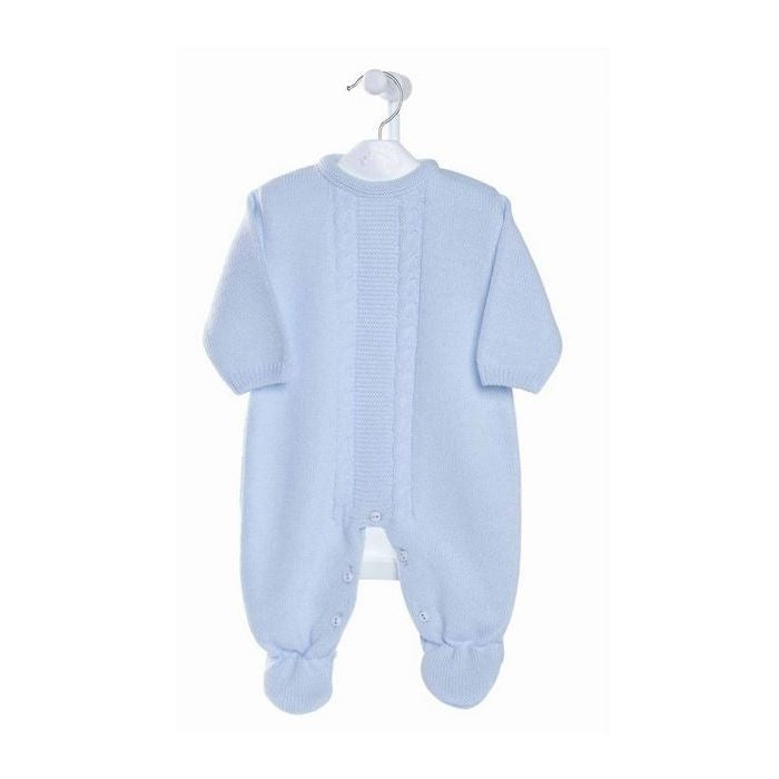 Dandelion Baby Blue Knitted Sleepsuit