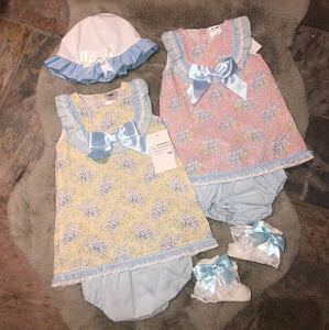 Yellow Floral Summer Dress with Bloomers