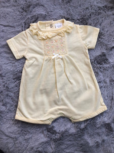 Frilly Collar Smocked Romper