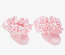 Load image into Gallery viewer, Pink Caramelo Silk Ruffle Socks
