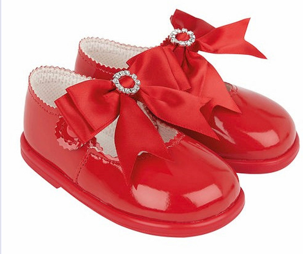 Red Diamonte Hard Sole Shoe