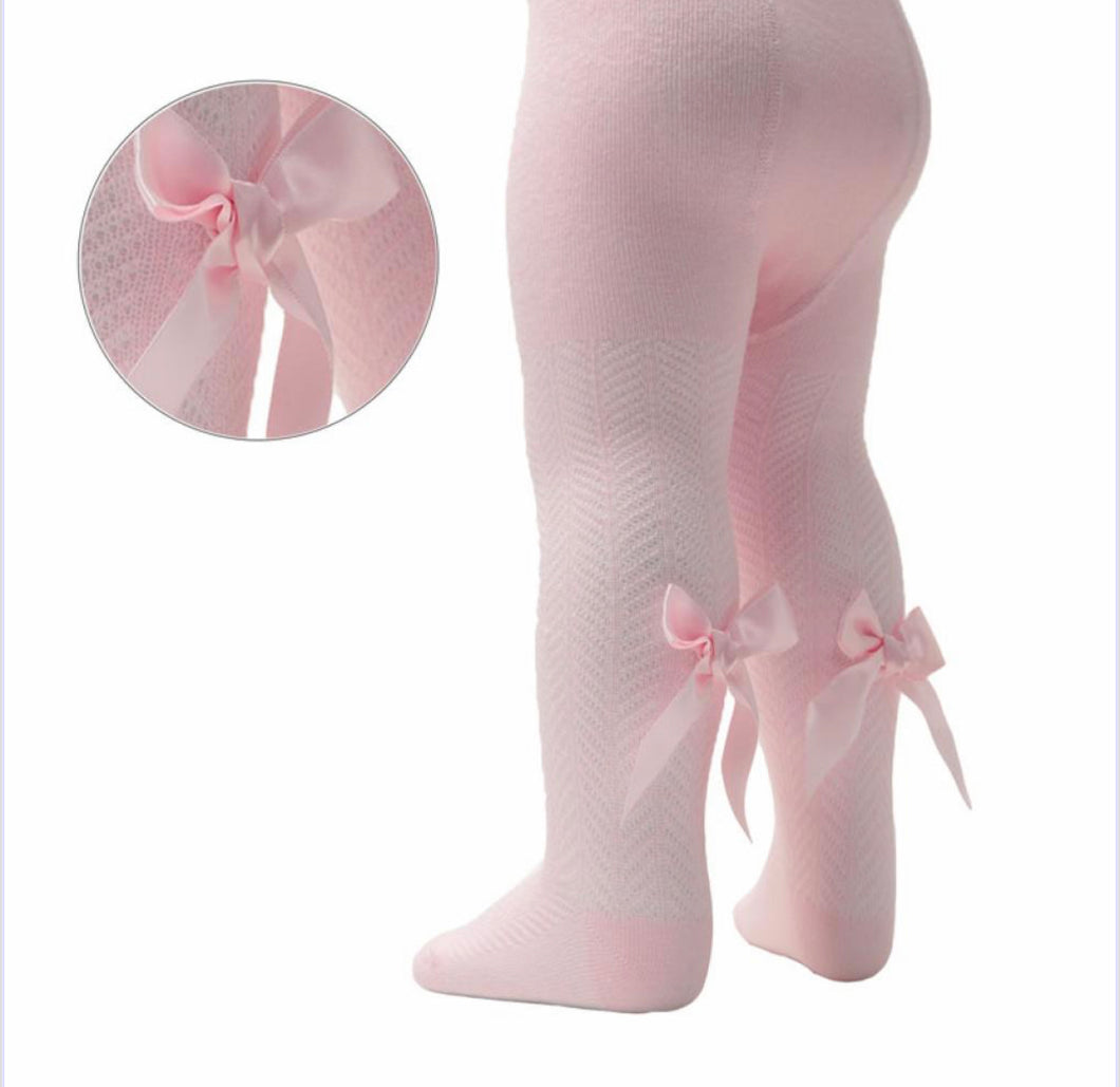 Pink Bow Tights