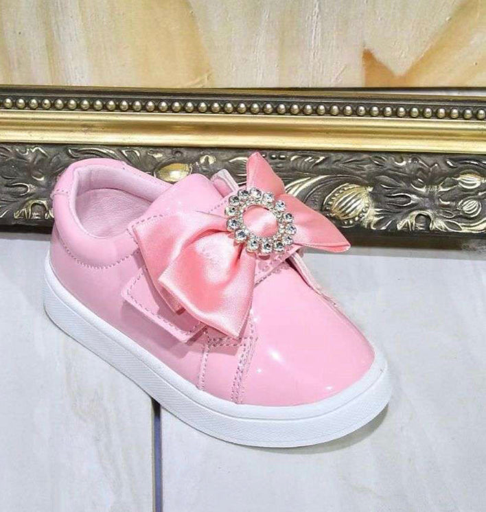 Pink Diamonte Infant Girls Trainers Shoe
