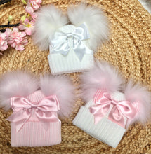 Load image into Gallery viewer, Pink Bow Pom Hat
