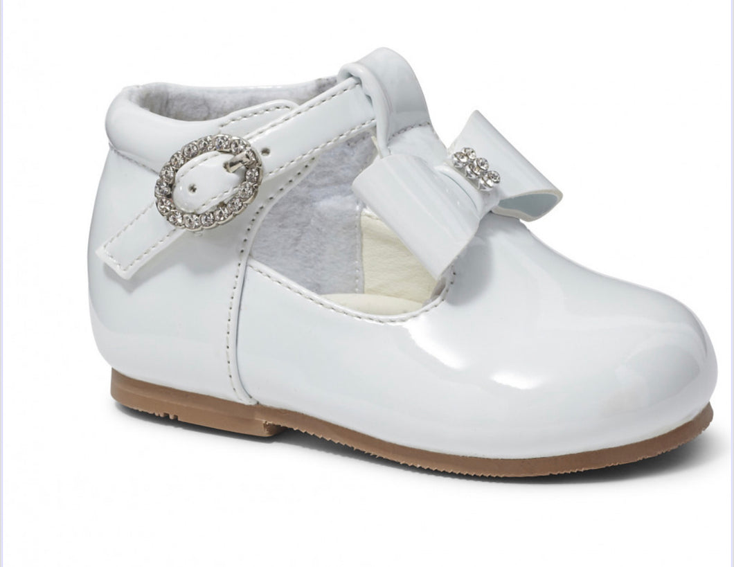 Lily White Diamonte Hard Sole Shoe