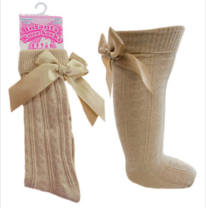 Beige Gold Knee High Sock