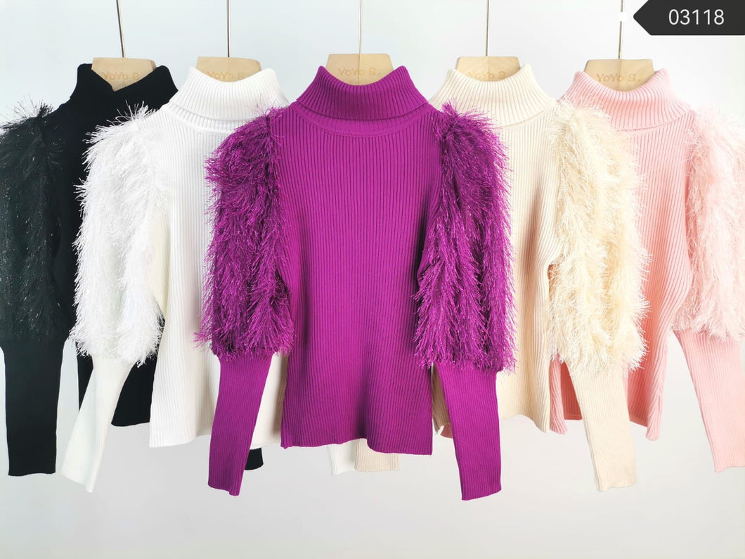 Frilly Jumper in Beige (4-14y)