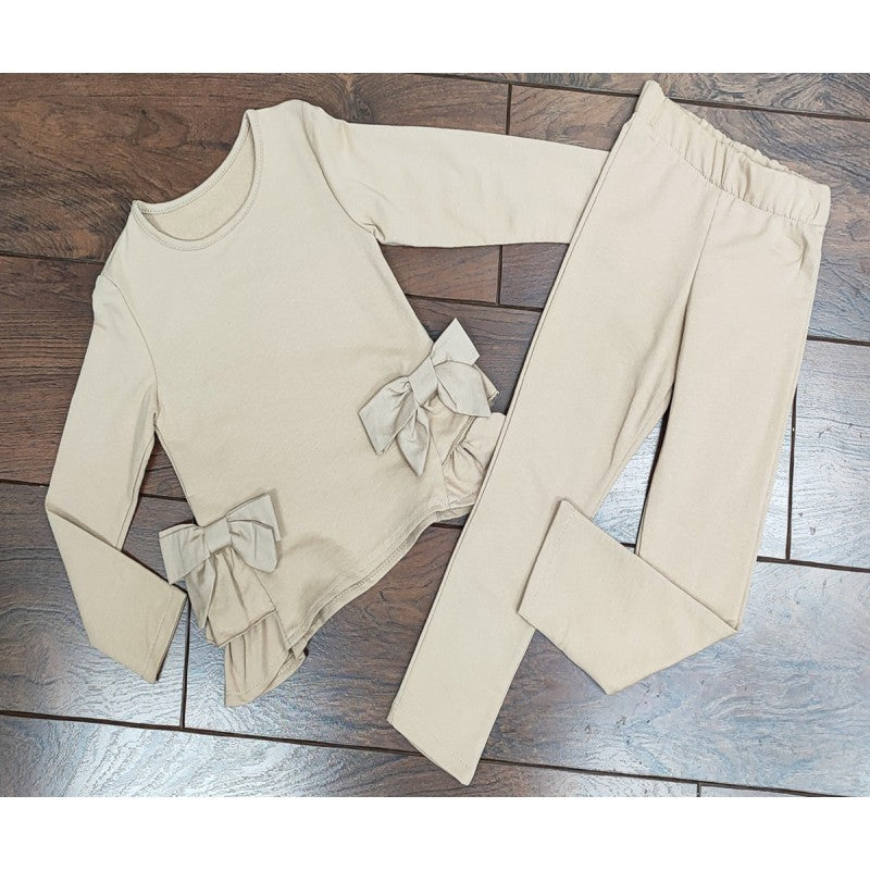 Girls Bows Leggings Lounge Set