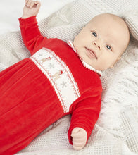 Load image into Gallery viewer, Dandelion Reindeer Smocked Sleepsuit
