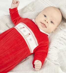 Dandelion Reindeer Smocked Sleepsuit