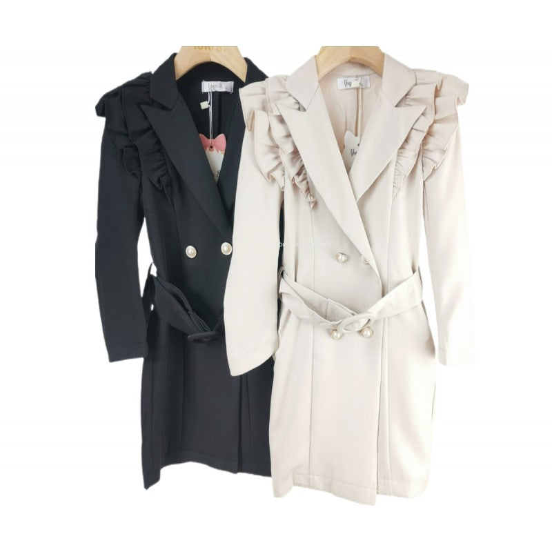 Girls Beige Trench Coat (4-14y)