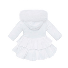 Load image into Gallery viewer, WeeMe Pure White Short Frilly Waterproof Jacket
