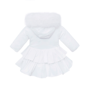 WeeMe Pure White Short Frilly Waterproof Jacket
