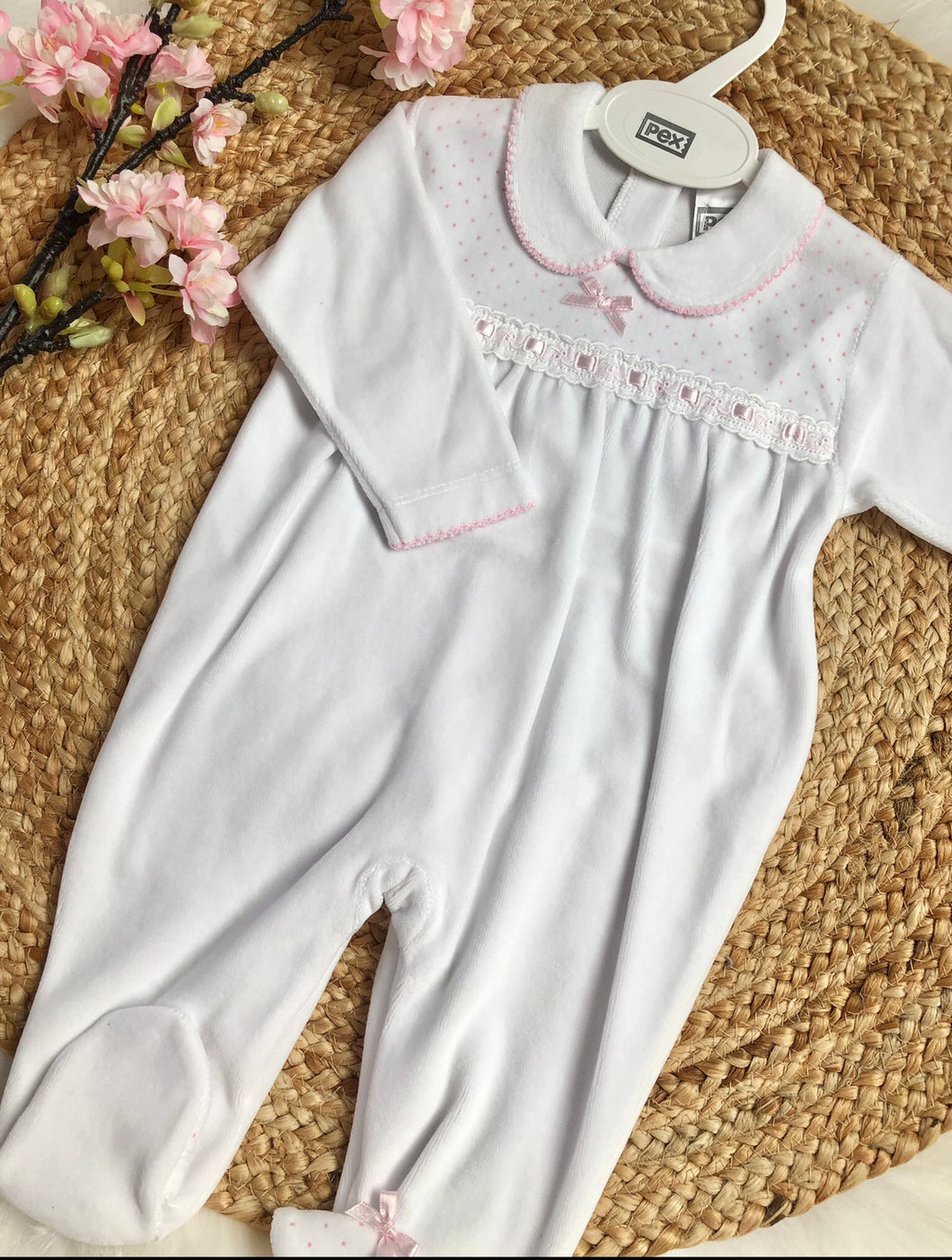 Pink & White Sleepsuit