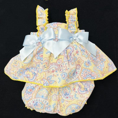 Baby Girls Yellow Dress with Bloomers