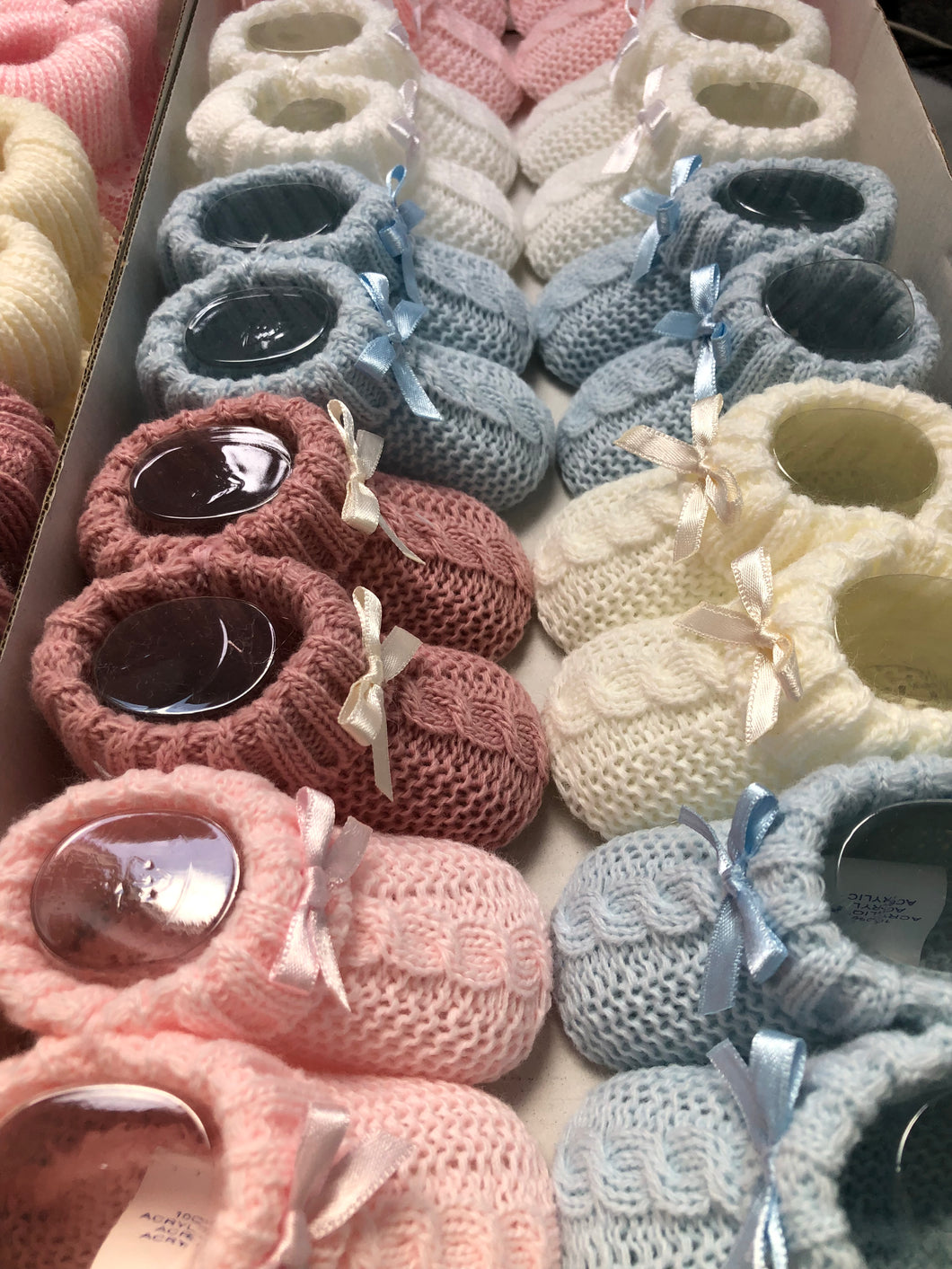 Copy of Frilly Knitted Newborn Booties