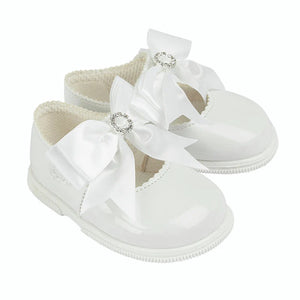 White Diamonte Baypod Hard Sole Shoe
