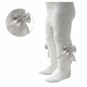 Grey Large Bow Tights