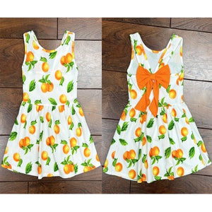 Oranges Bow Dress (1y-10y)