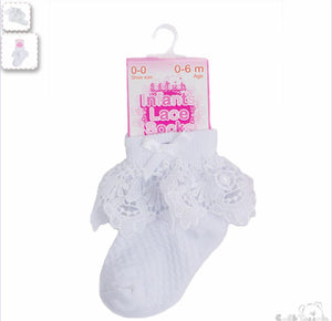 Glitter Lace Infant Ankle Sock