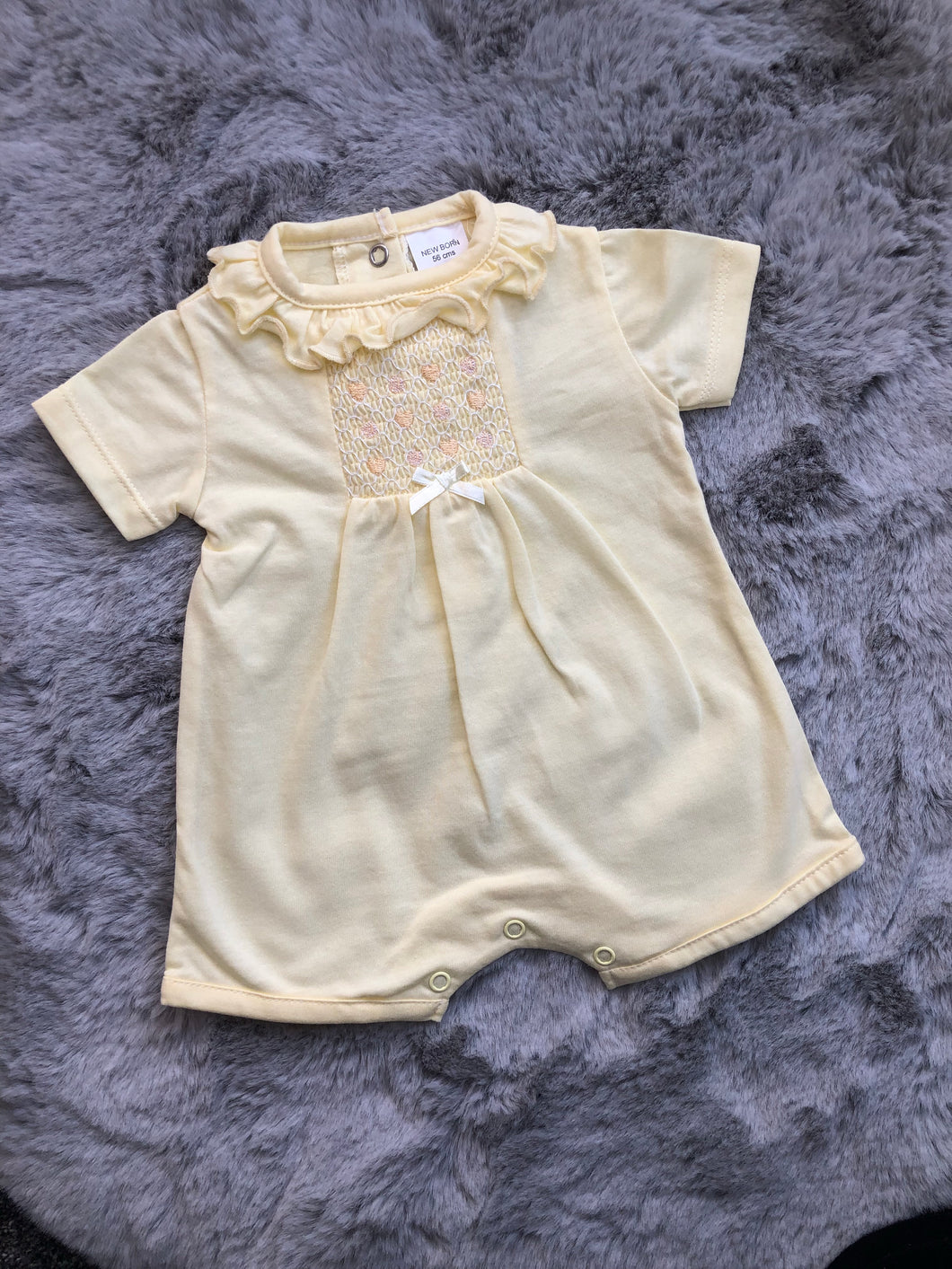 Frilly Collar Smocked Romper