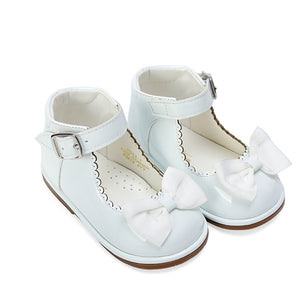 Baby White Patent Bow Shoes 3-10 (Infant Sizes)