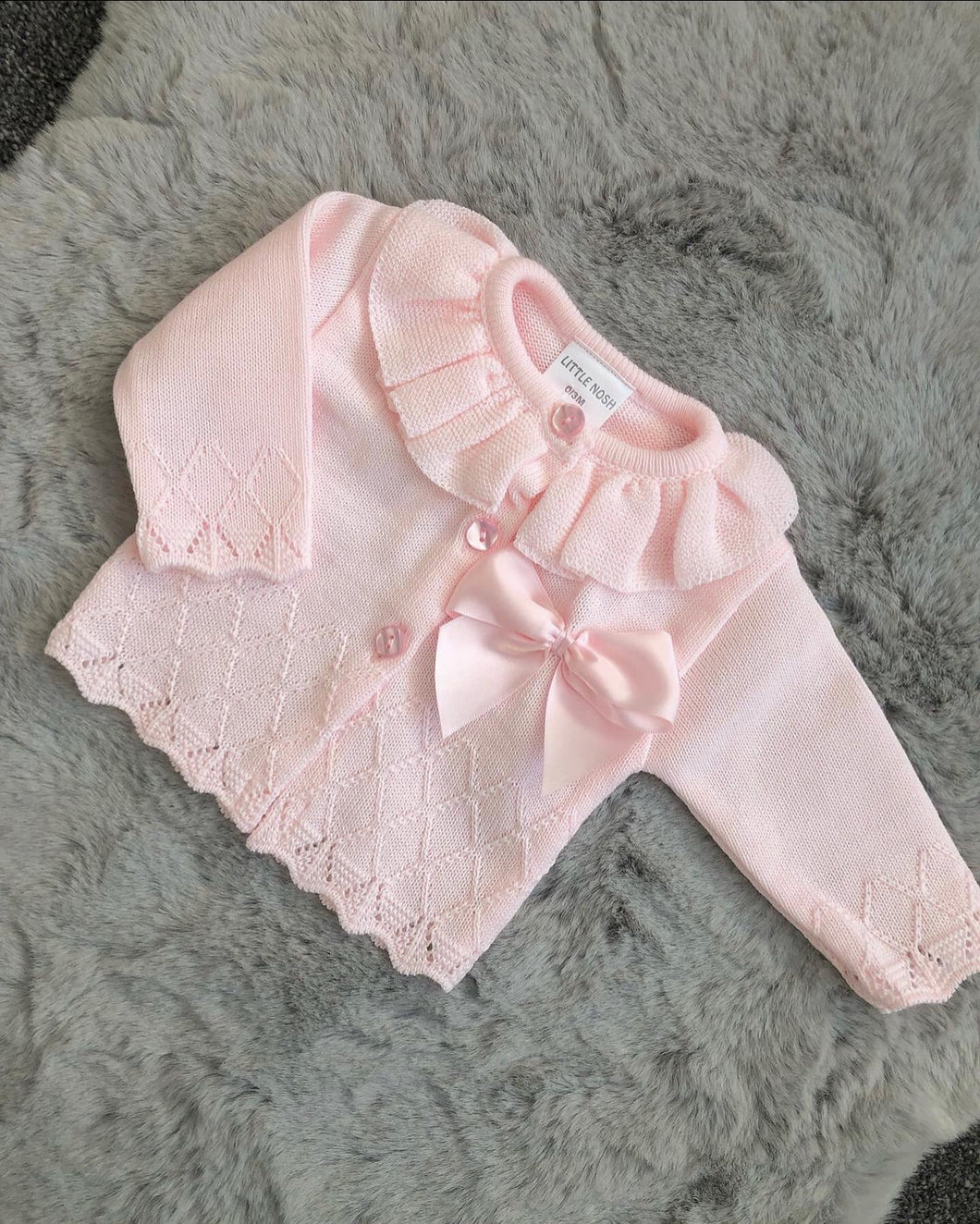 Frilly Bow Knitted Cardigan