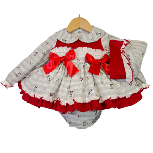 Baby Girls Puff Ball Three Piece Set