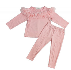 Pink Ruffle Lounge Set